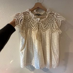 Charlize eyelet lace blouse from Anthropologie